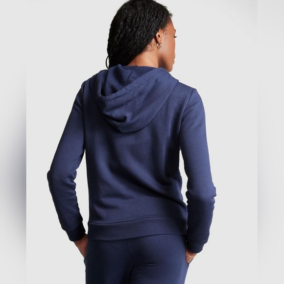 Victoria’s Secret PINK Everyday Women's Full Zip Hoodie Sweatshirt X-Small Blue - Picture 2 of 14